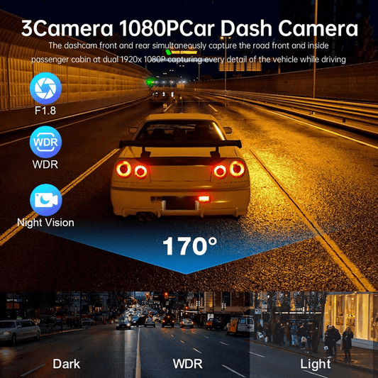 TripSentry™ -  Elite 3 Channel Dash Cam